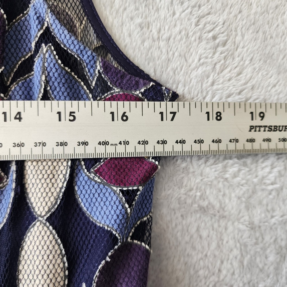 Maeve Dress Womens Size 10 Lace Mermaid Mosaic Purple Blue Scalloped Chelan - Picture 9 of 12